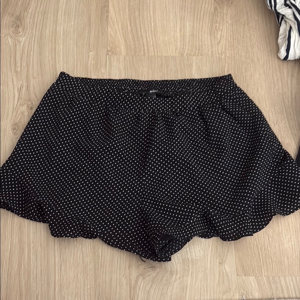 Aqua Black Polka Dot Shorts